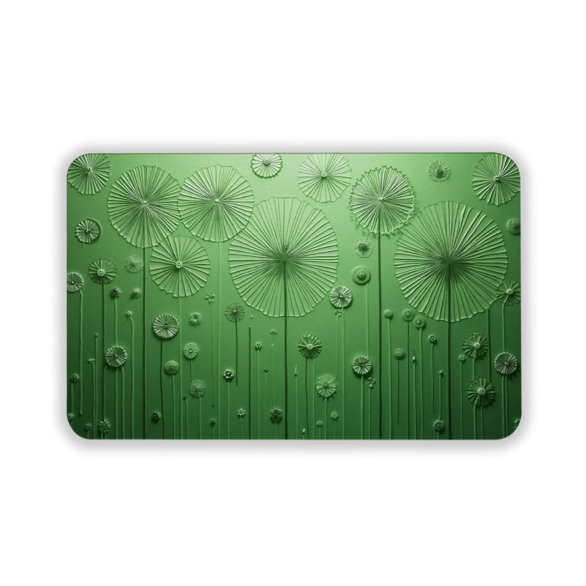 Abstract Green Floral Doormat – Modern Non-Slip Entryway Mat - Area Rug - VibVie Rug