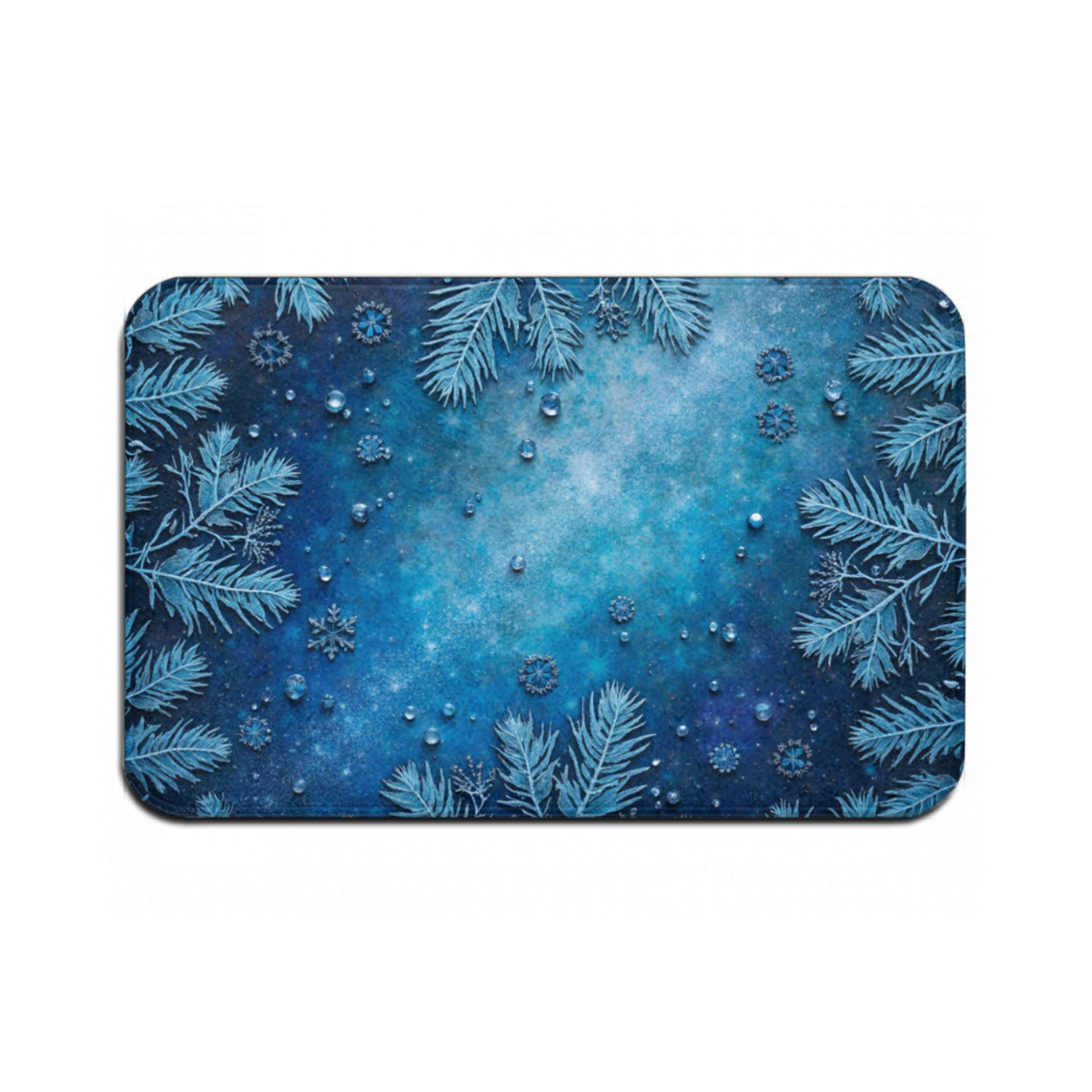 Frosted Branch Entryway Rug: Non-Slip Winter Accent Mat - Area Rug - VibVie - Bathroom Rug