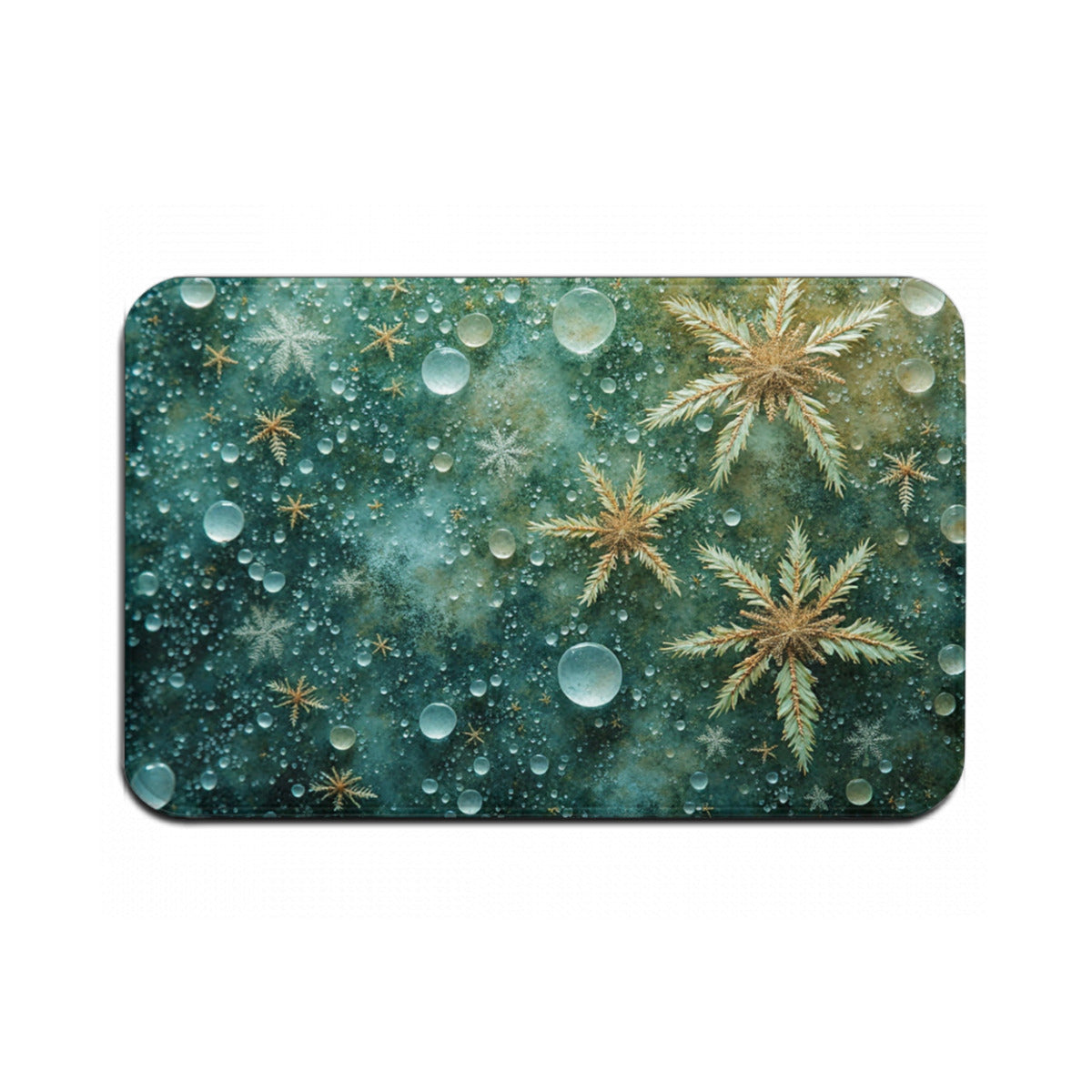 AquaGlow Snowflake Doormat - Non-Slip Entryway Rug - Area Rug - VibVie