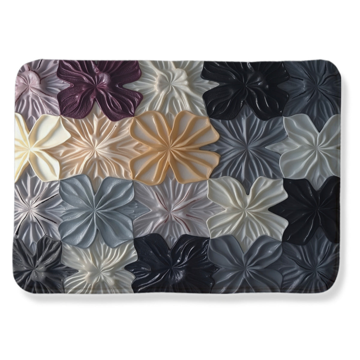 Textured Floral Field Rug: Modern 3D Area Rug - Area Rug - VibVie