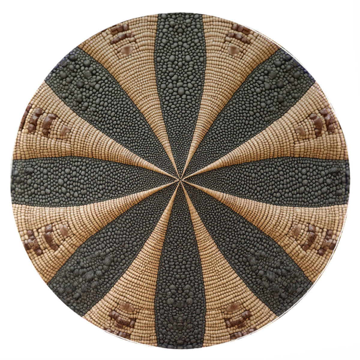 "Earthstone Round Rug – Organic Textured Non-Slip Accent Rug - Jurassic Park Inspired" - Area Rug - VibVie Rug