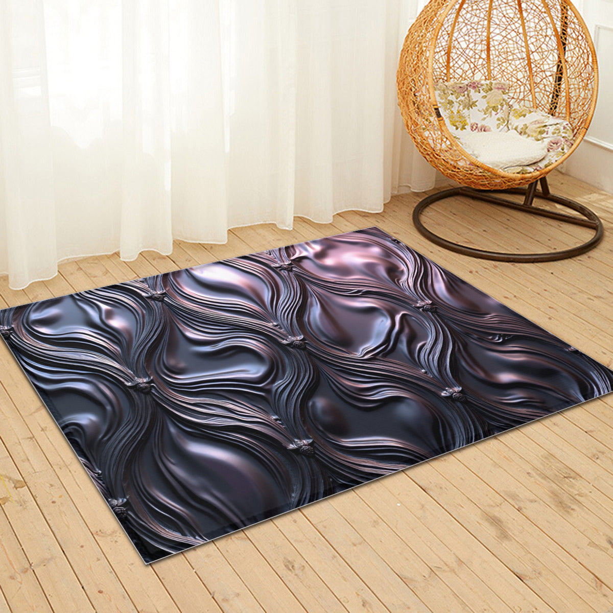 Liquid Silk Area Rug - Modern Sculptural Design - Area Rug - VibVie - Area Rug