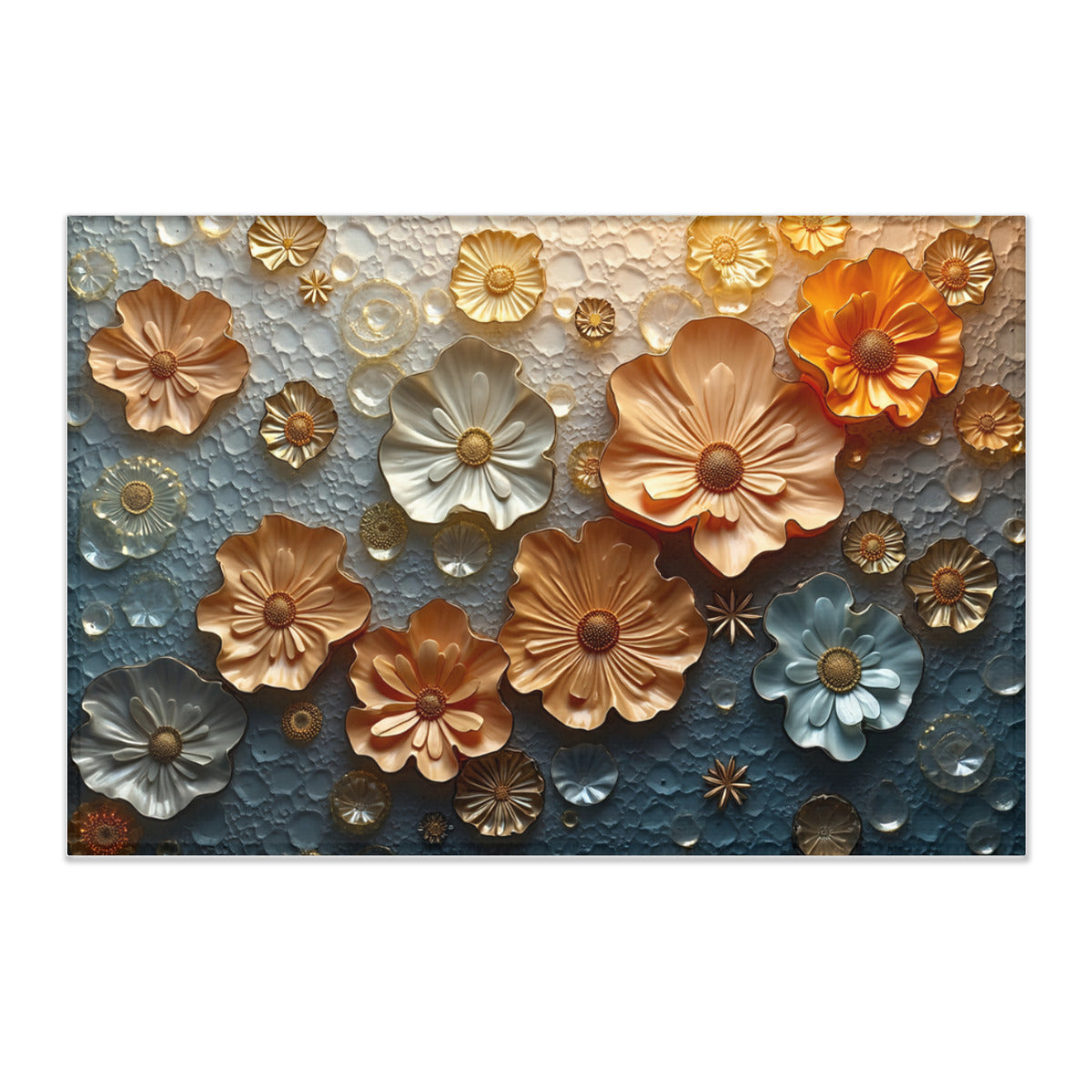 Metallic Flower Garden Carpet - Sculptural & Elegant Area Rug - Area Rug - VibVie - Area Rug