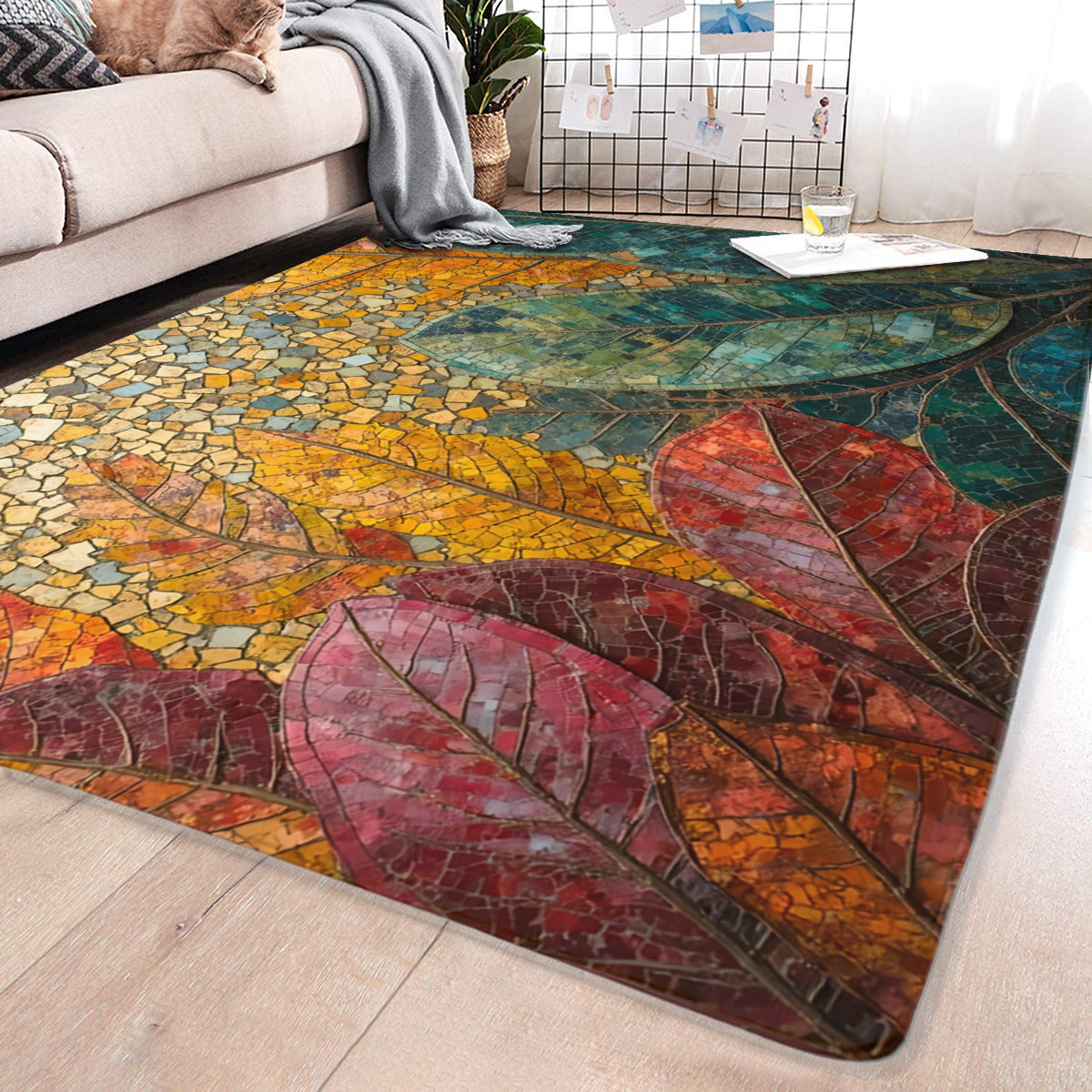 Autumn Mosaic Leaf Area Rug - Area Rug - VibVie