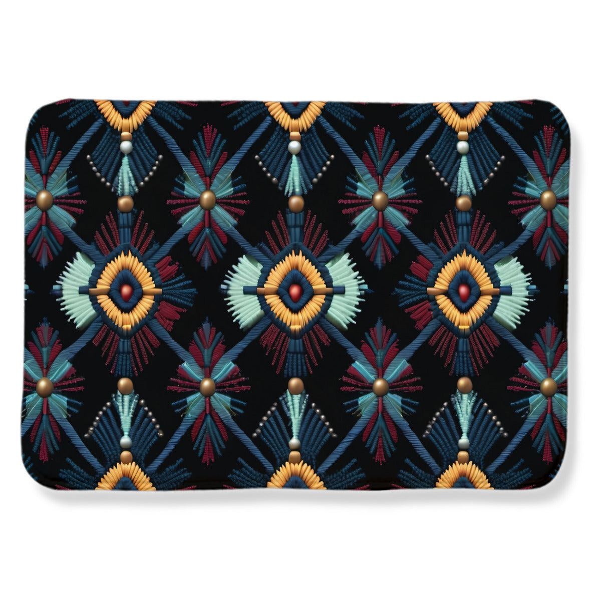 Boho Stitchwork Geometric Area Rug - Area Rug - VibVie