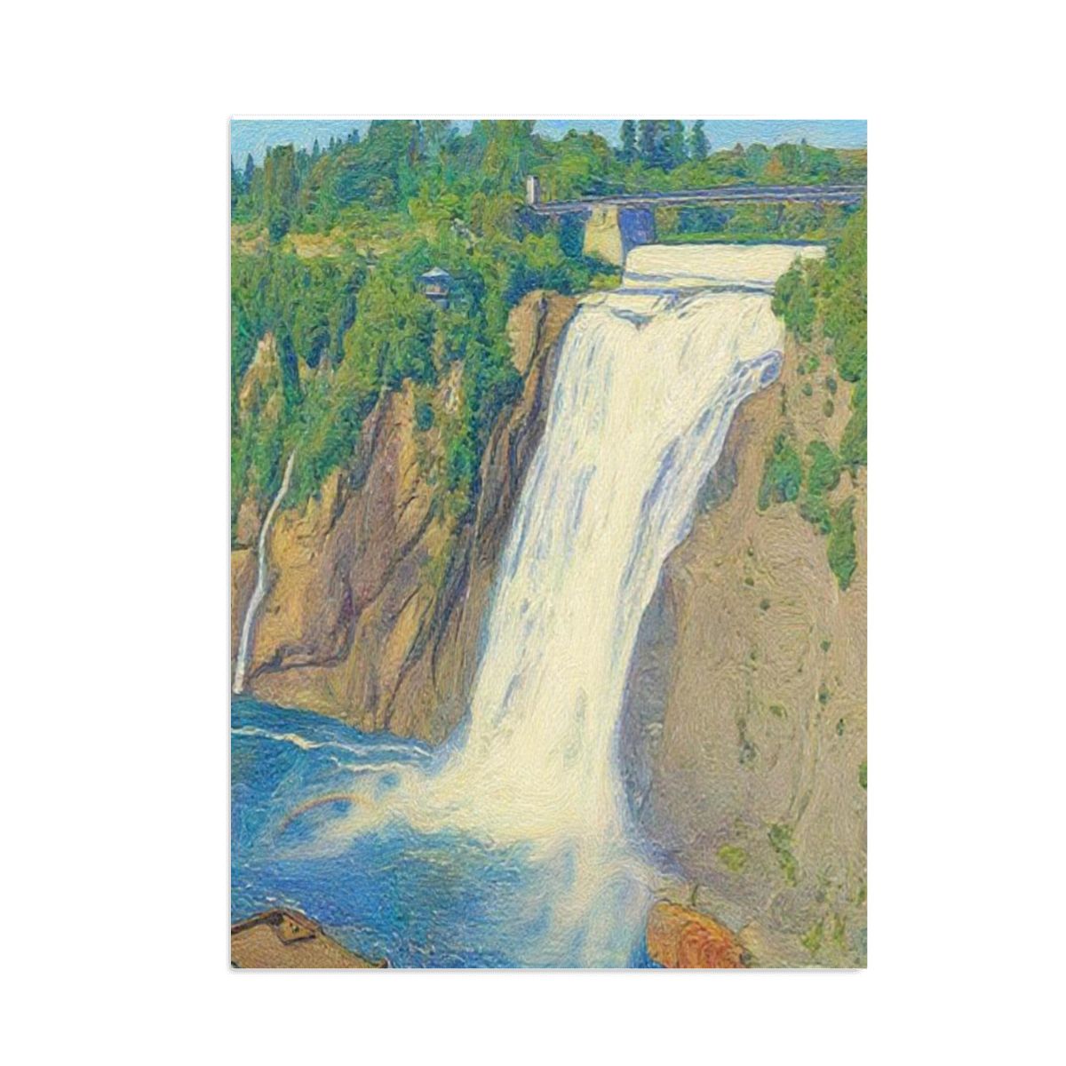 "Chutes Montmorency" in Québec - Paint by Diamonds Kit - DIY Landscape Art - Wall Art - VibVie