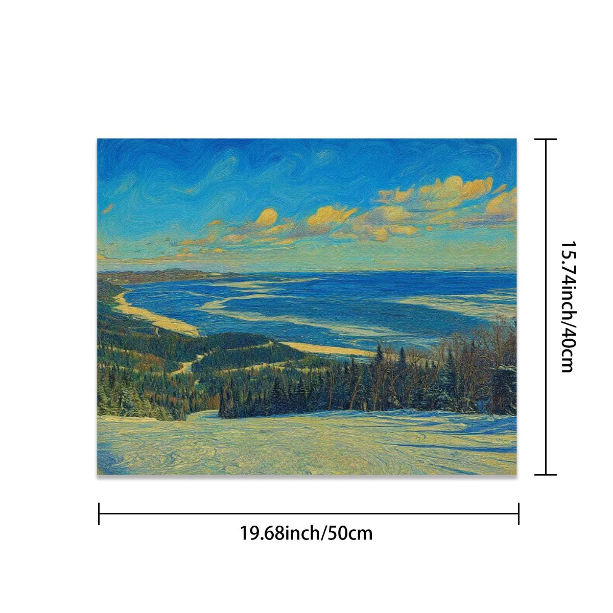 "Le Massif de Charlevoix" in Québec - Paint by Numbers Kit - DIY Landscape Art - Art & Craft - VibVie