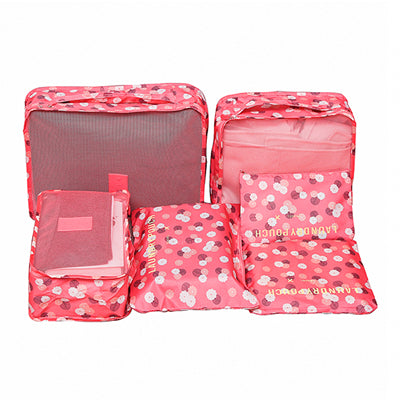 6Pcs/set Packing Cube Travel Bags Portable Large Capacity Clothing Sorting Organizer Luggage Accessories Supplies Product -  - VibVie