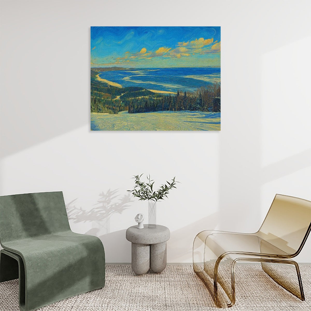 "Le Massif de Charlevoix" in Québec - Paint by Numbers Kit - DIY Landscape Art - Art & Craft - VibVie