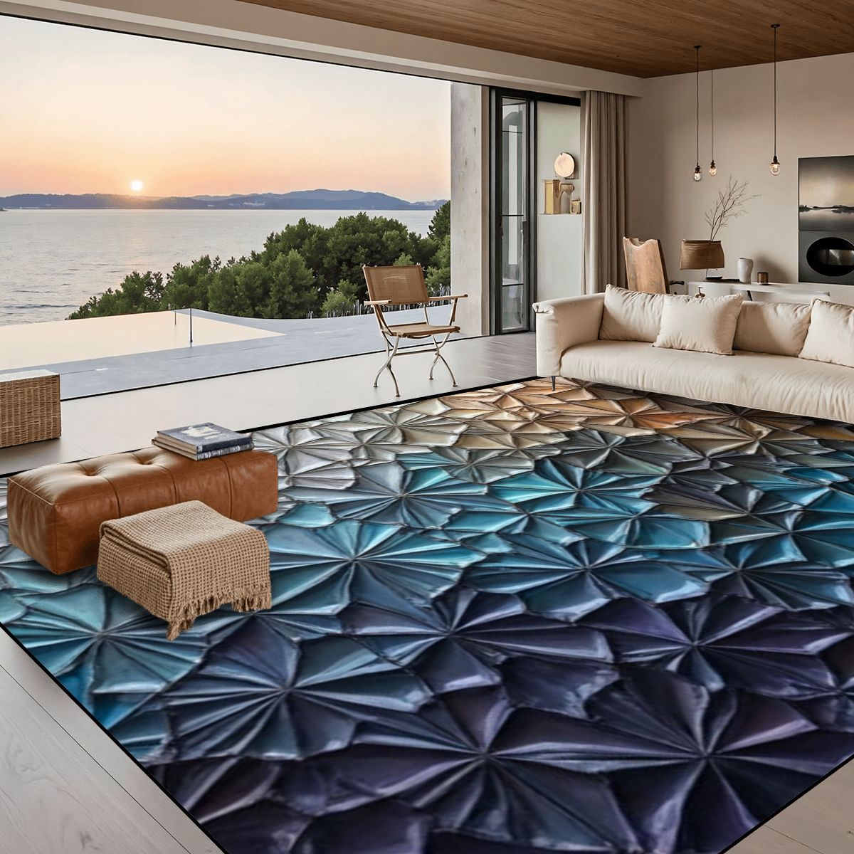 Alfombra geométrica Colorburst - 304 x 244 cm