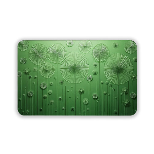 Abstract Green Floral Doormat – Modern Non-Slip Entryway Mat - Area Rug - VibVie Rug