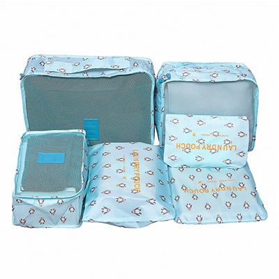 6Pcs/set Packing Cube Travel Bags Portable Large Capacity Clothing Sorting Organizer Luggage Accessories Supplies Product -  - VibVie