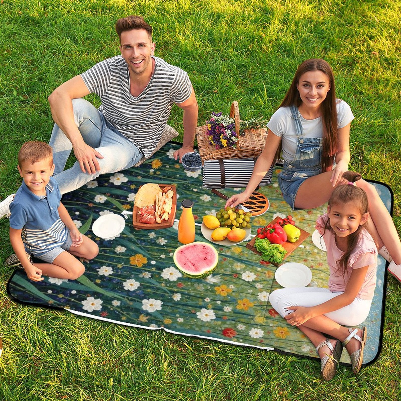 Wildflower Meadow Picnic Blanket Bag - Convertible Outdoor Mat