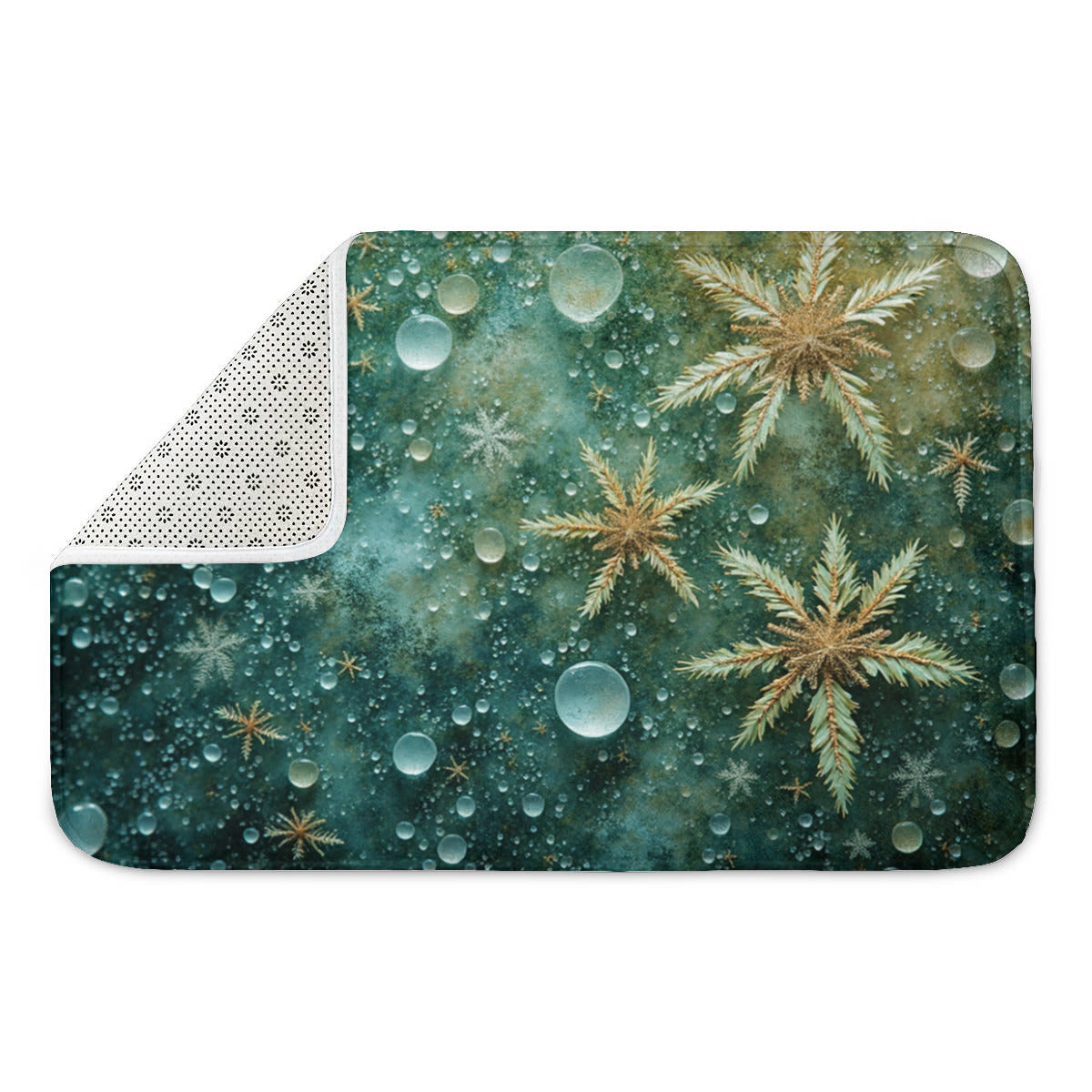 AquaGlow Snowflake Doormat - Non-Slip Entryway Rug - Area Rug - VibVie