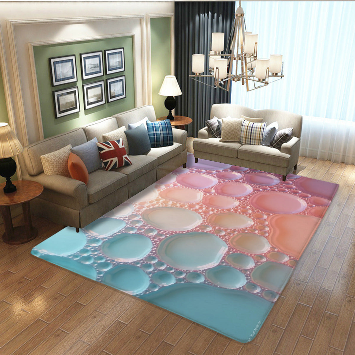 Bubble Pop Area Rug - Modern Abstract Living Room Rug - Area Rug - VibVie