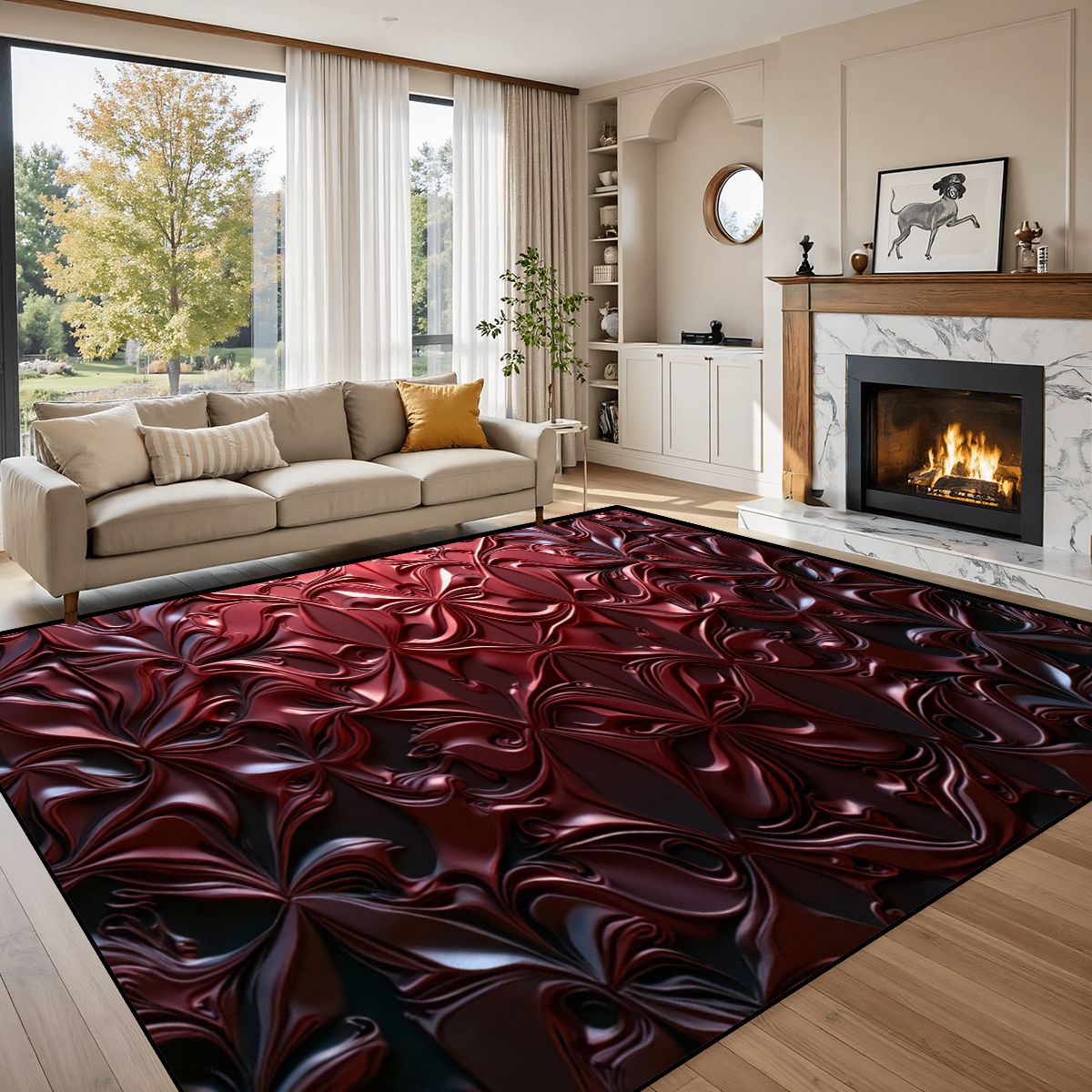 Ruby Shag Velvet Carpet for Modern Homes - Rugs & Mats - VibVie