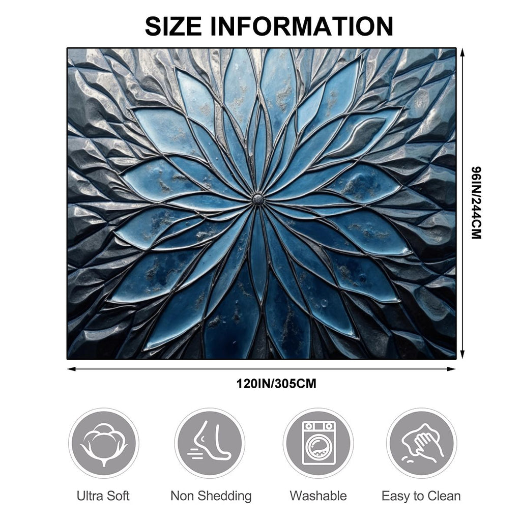 Velvet Navy Shimmer Area Rug - Rugs & Mats - VibVie