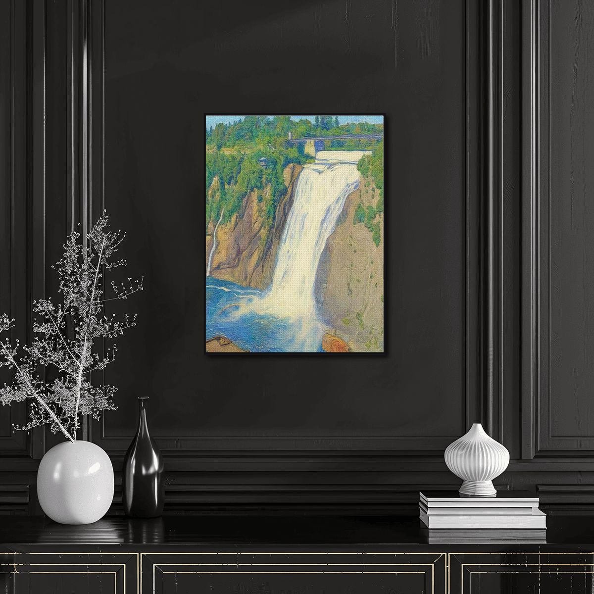 "Chutes Montmorency" in Québec - Paint by Diamonds Kit - DIY Landscape Art - Wall Art - VibVie
