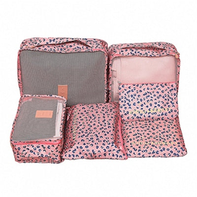 6Pcs/set Packing Cube Travel Bags Portable Large Capacity Clothing Sorting Organizer Luggage Accessories Supplies Product -  - VibVie