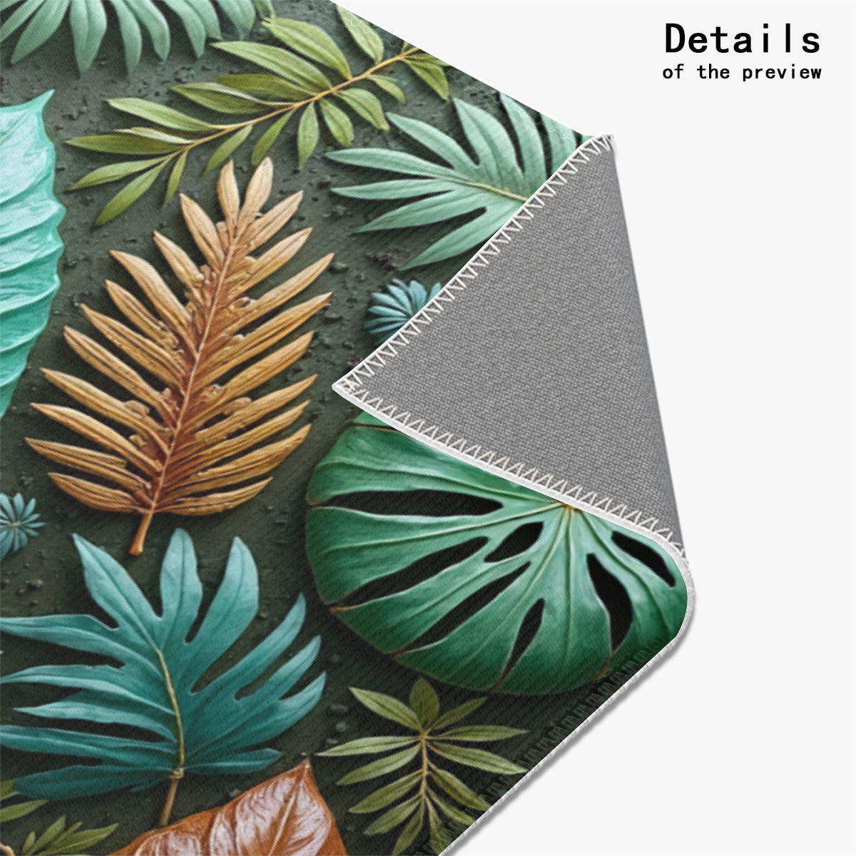 Jungle Canopy: Tropical Leaf Area Rug - Area Rug - VibVie Rug