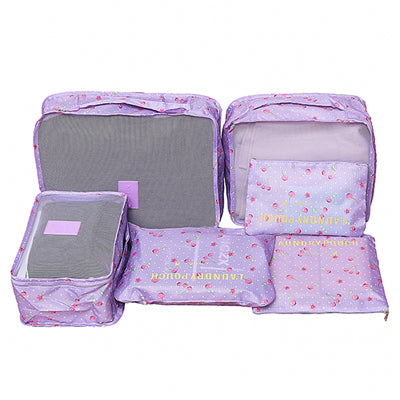 6Pcs/set Packing Cube Travel Bags Portable Large Capacity Clothing Sorting Organizer Luggage Accessories Supplies Product -  - VibVie