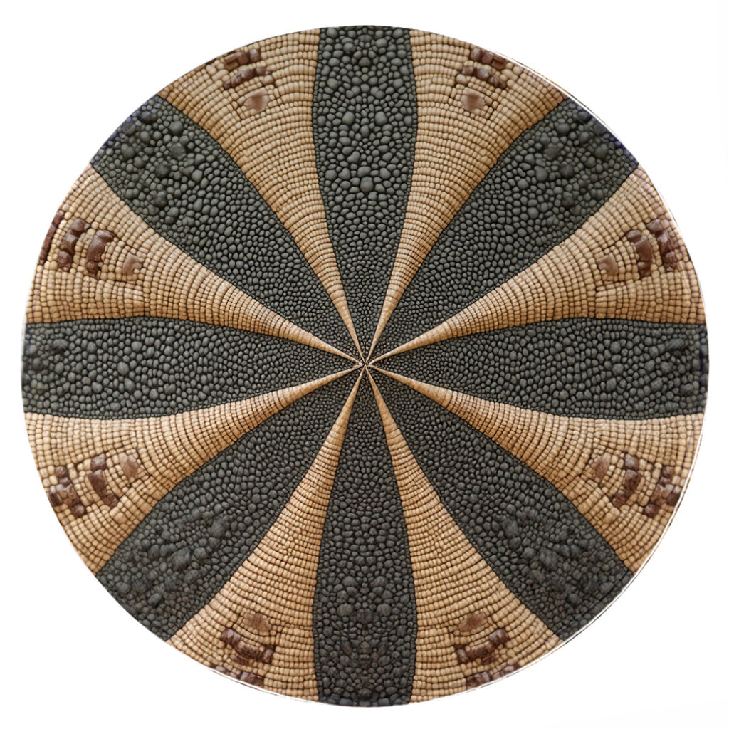 "Earthstone Round Rug – Organic Textured Non-Slip Accent Rug - Jurassic Park Inspired" - Area Rug - VibVie Rug