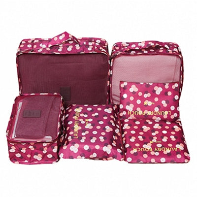 6Pcs/set Packing Cube Travel Bags Portable Large Capacity Clothing Sorting Organizer Luggage Accessories Supplies Product -  - VibVie