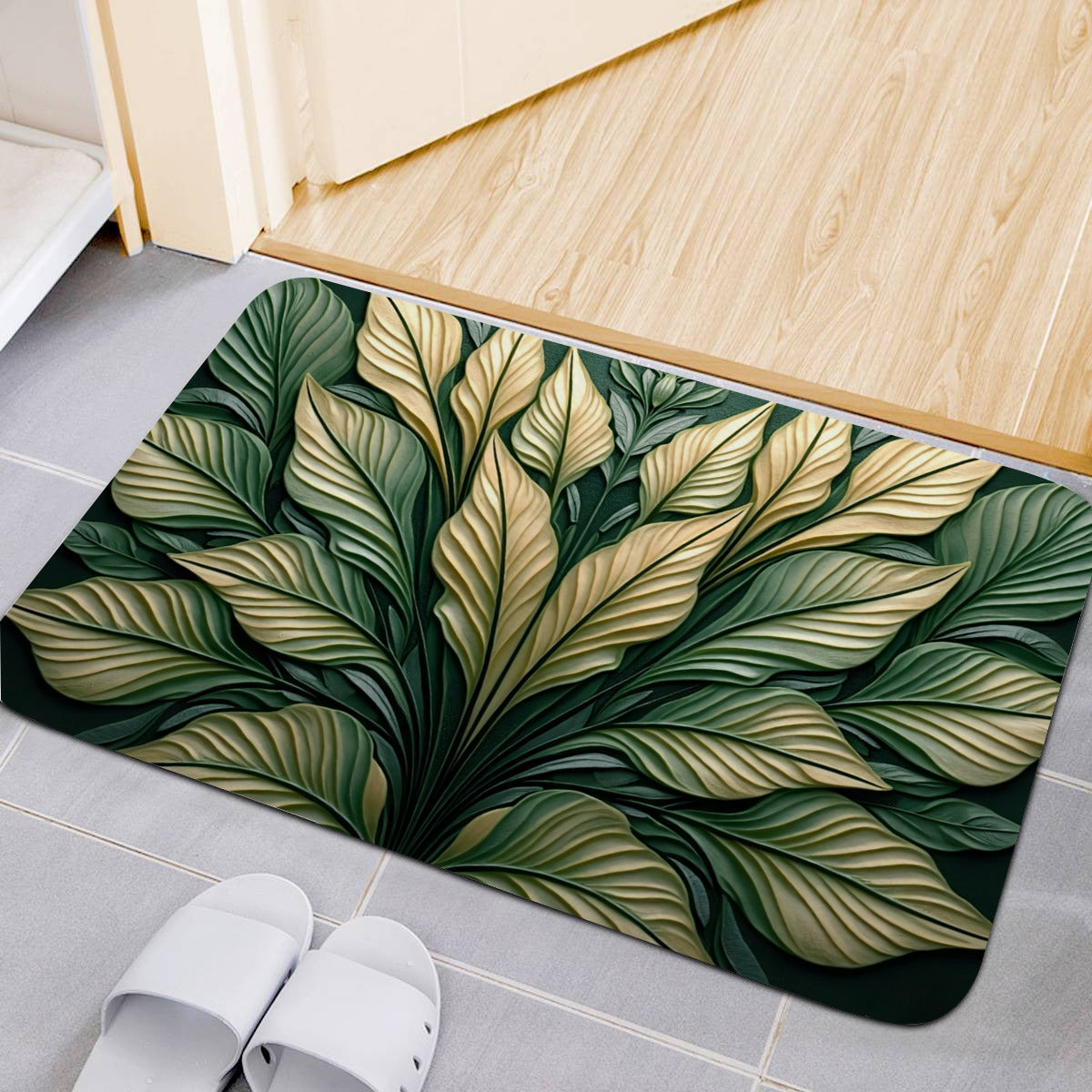 Tropical Leaf Entryway Mat - Area Rug - VibVie Rug