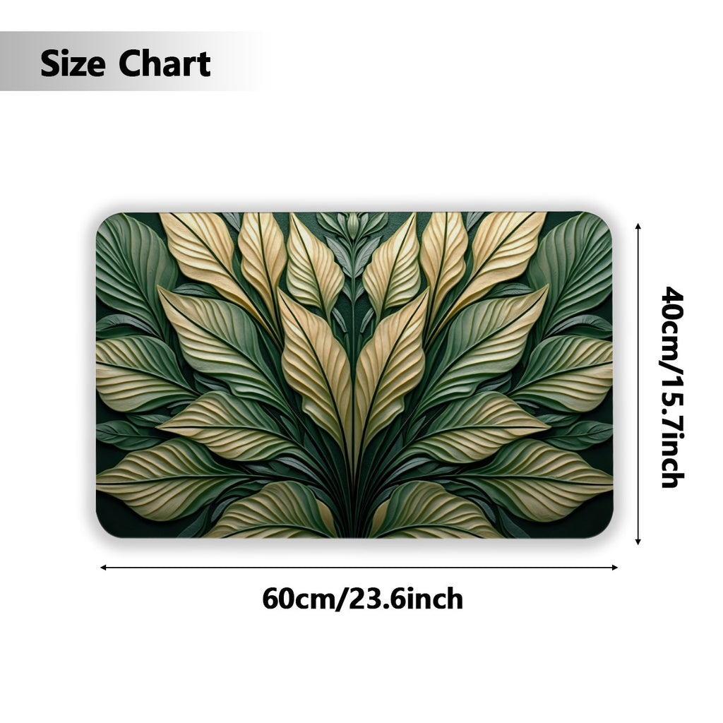 Tropical Leaf Entryway Mat - Area Rug - VibVie Rug