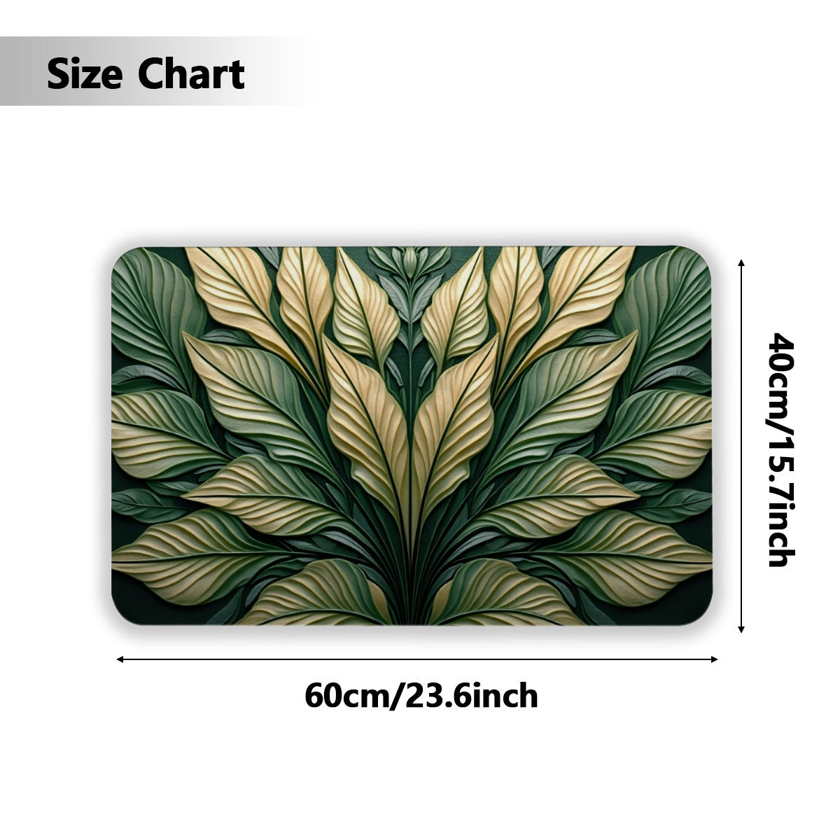 Tropical Leaf Entryway Mat - Area Rug - VibVie Rug