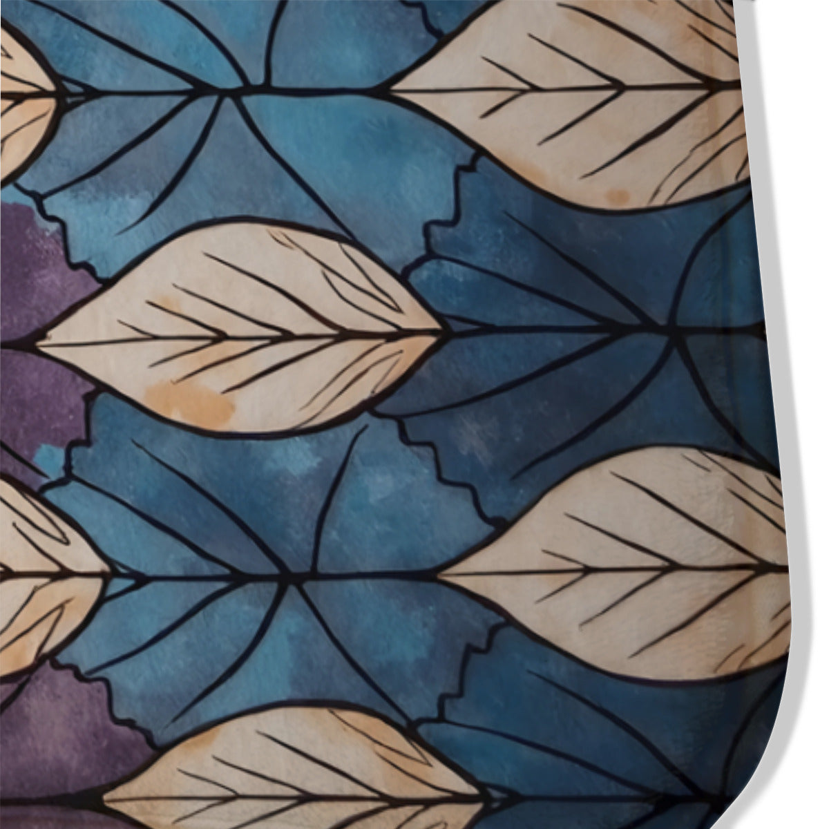 Watercolor Leaf Wash Area Rug - Area Rug - VibVie