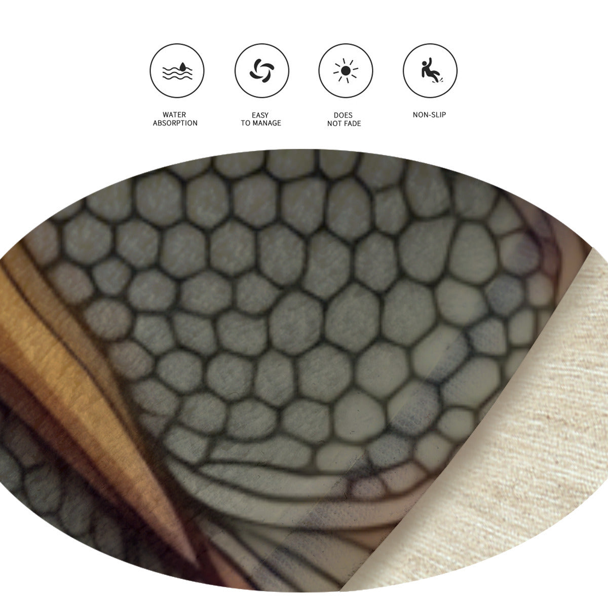 Golden Urchin: Geometric Round Area Rug - Area Rug - VibVie Rug