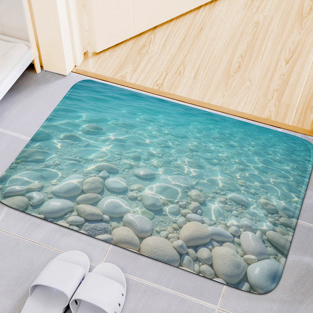 Coastal Pebble Beach Doormat – Non-Slip Ocean Entryway Mat - Area Rug - VibVie Rug