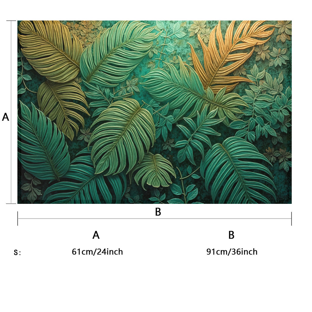 Emerald Canopy: Tropical Botanical Area Rug - Area Rug - VibVie Rug