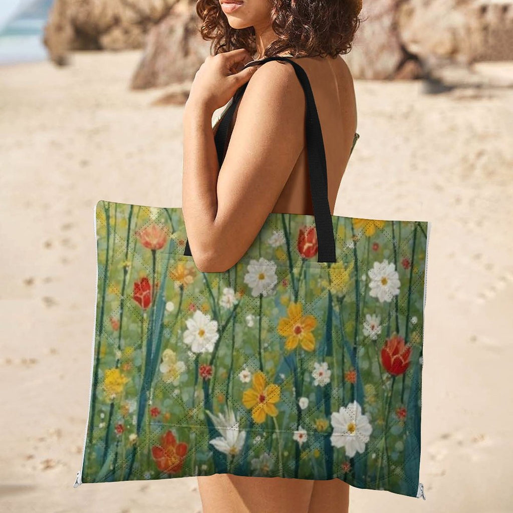 Wildflower Meadow Picnic Blanket Bag - Convertible Outdoor Mat