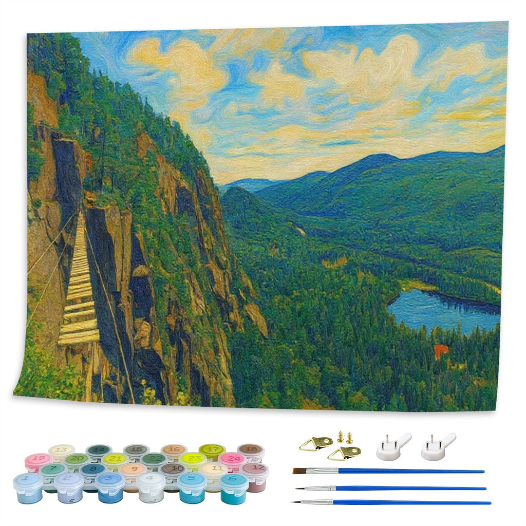 Charlevoix Palisades Paint by Numbers Kit - DIY Landscape Art - Art & Craft - VibVie Paint By Numbers