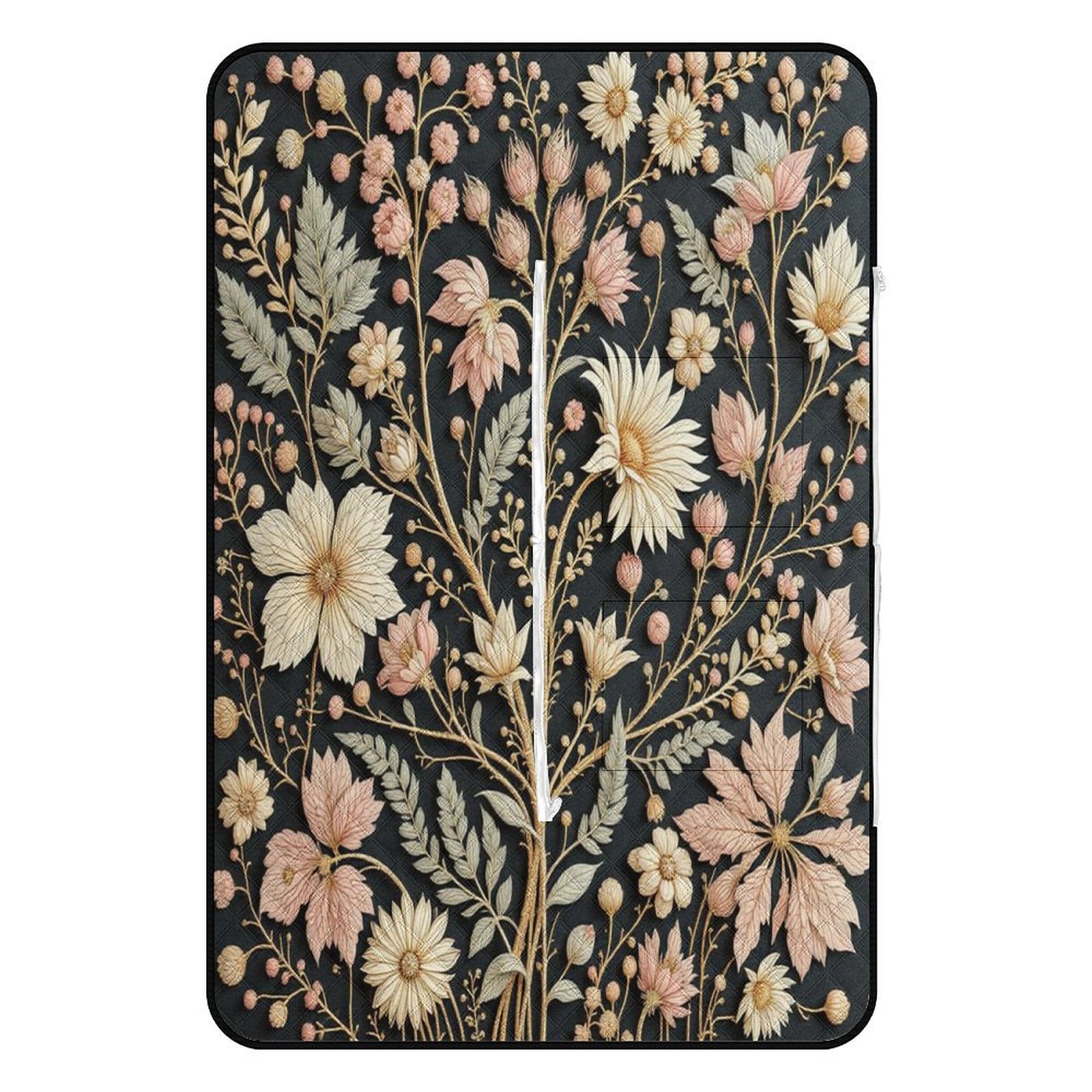 Vintage Bloom Picnic Blanket Bag - Elegant Convertible Mat