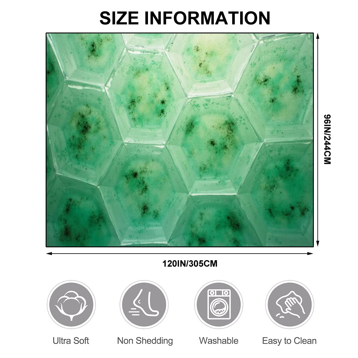 Luminous Green Abstract Accent Rug - Rugs & Mats - VibVie