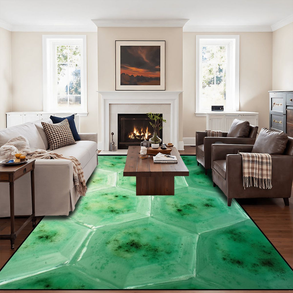 Luminous Green Abstract Accent Rug - Rugs & Mats - VibVie