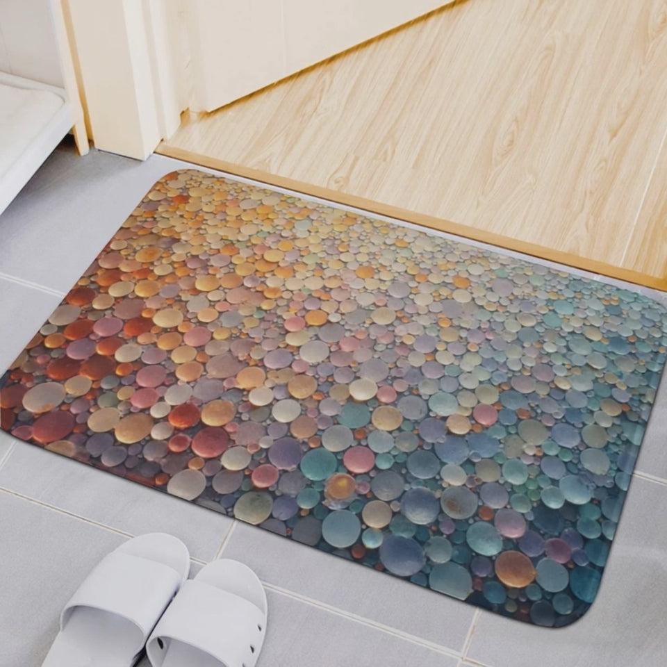 Alfombra de baño con textura de guijarros - Alfombra antideslizante